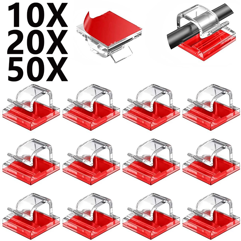 Bobbin Organizer Box - 10-50pcs Cable Organizer Clips Cable Management