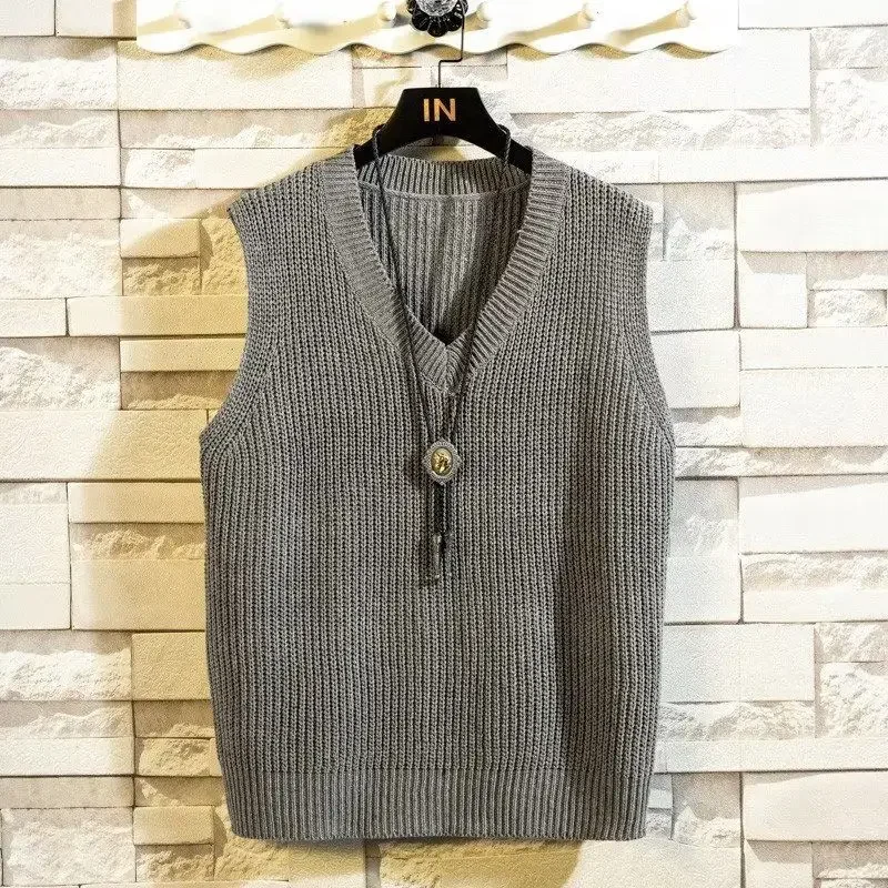 Sewing Vest - Men's Clothing V Neck Plain Vest