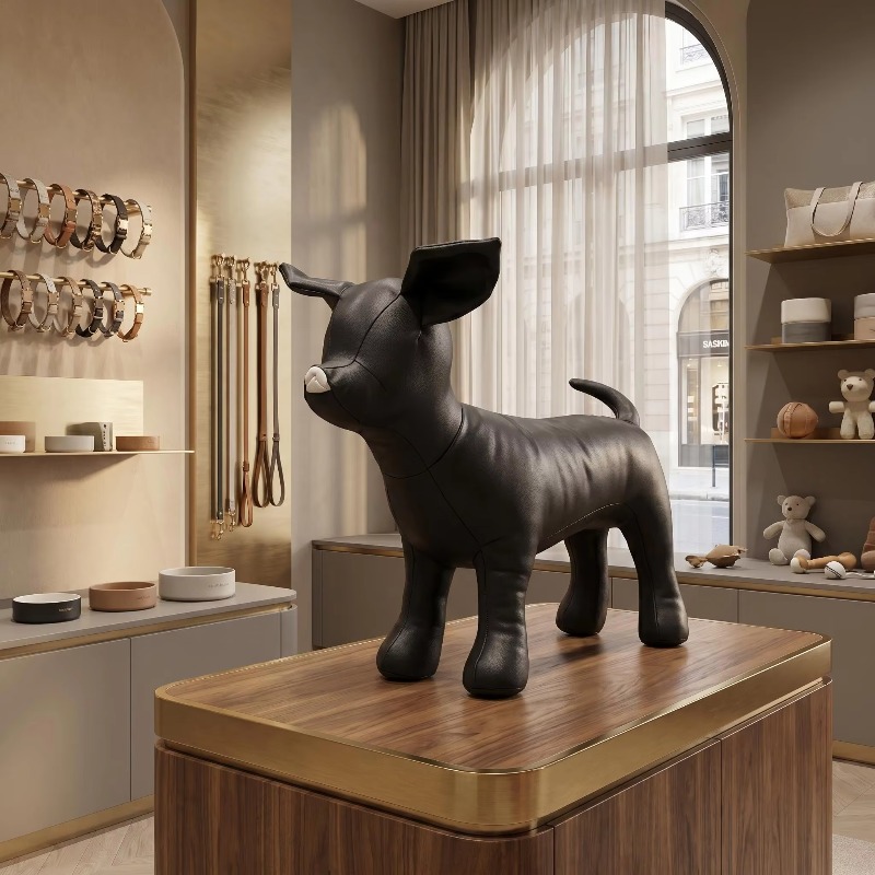 Dress Form Mannequin - Leather Dog Mannequin Display Model 3