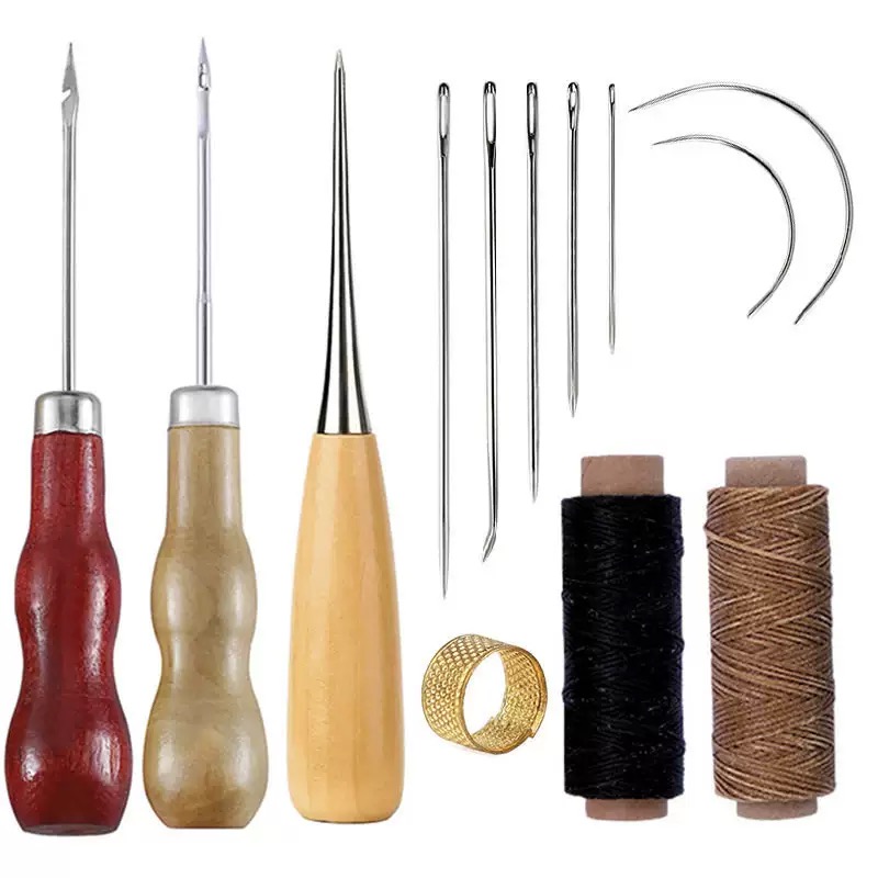 Textile Sewing Kit - 13 Pcs Leather Sewing Set Handbag
