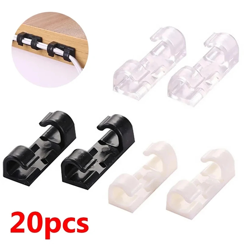 Bobbin Organizer Box - 20Pcs Cable Organizer Clips Cable Management