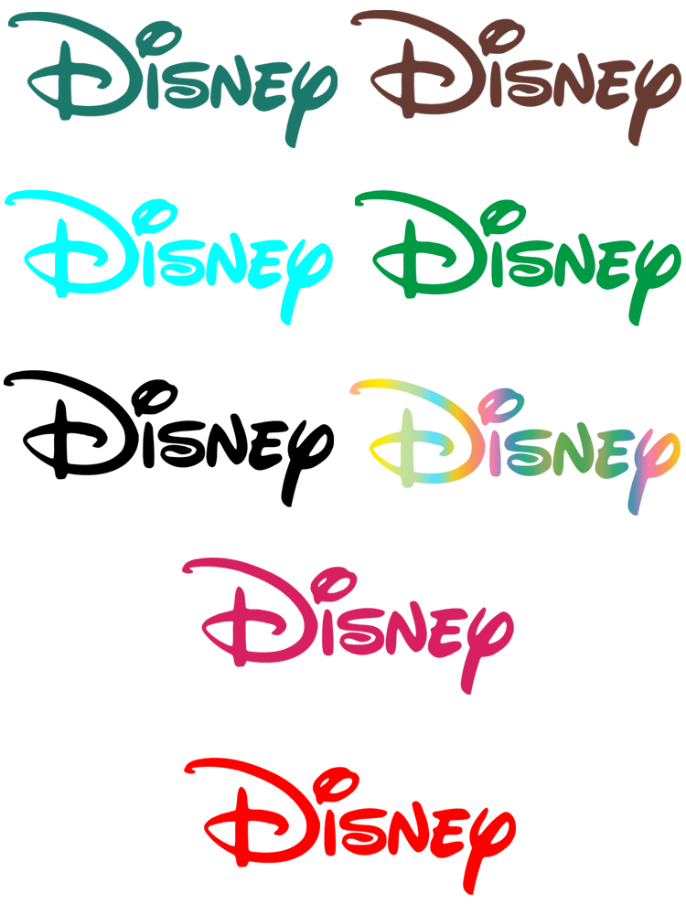 Velcro Sew On - 18 Colors Disney logo Iron on