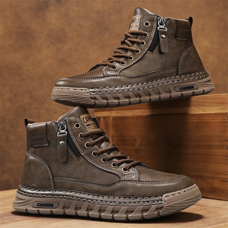 Men Leather High Top Ankle Boo - Sewing Cloth review and price