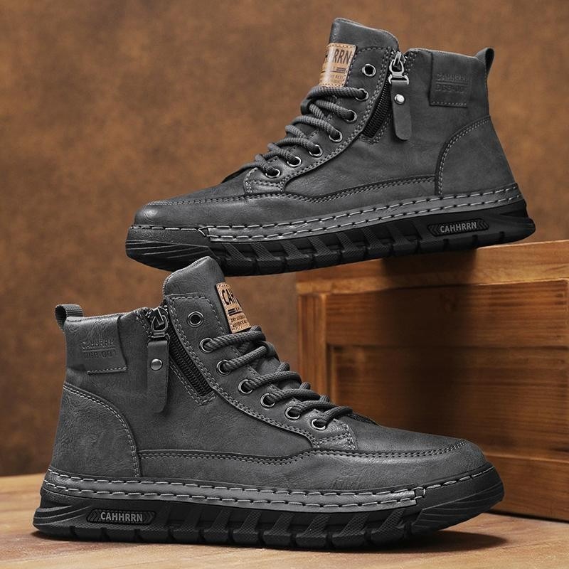 Men Leather High Top Ankle Boo - Sewing Cloth review and price