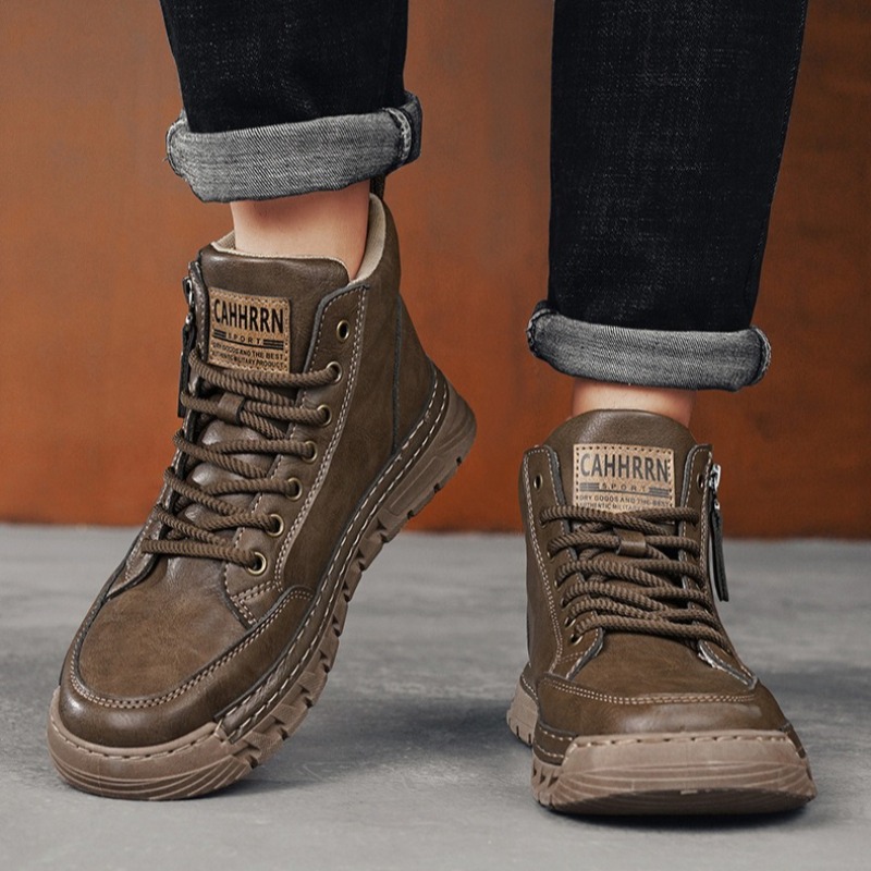 Men Leather High Top Ankle Boo - Sewing Cloth review and price