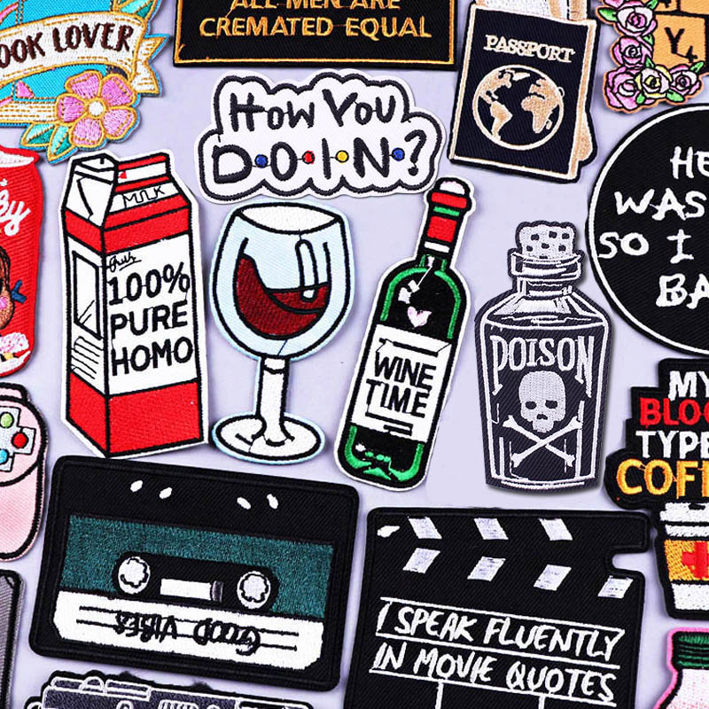 Wine Time Patches On Clothes E - Velcro Sew On review and price