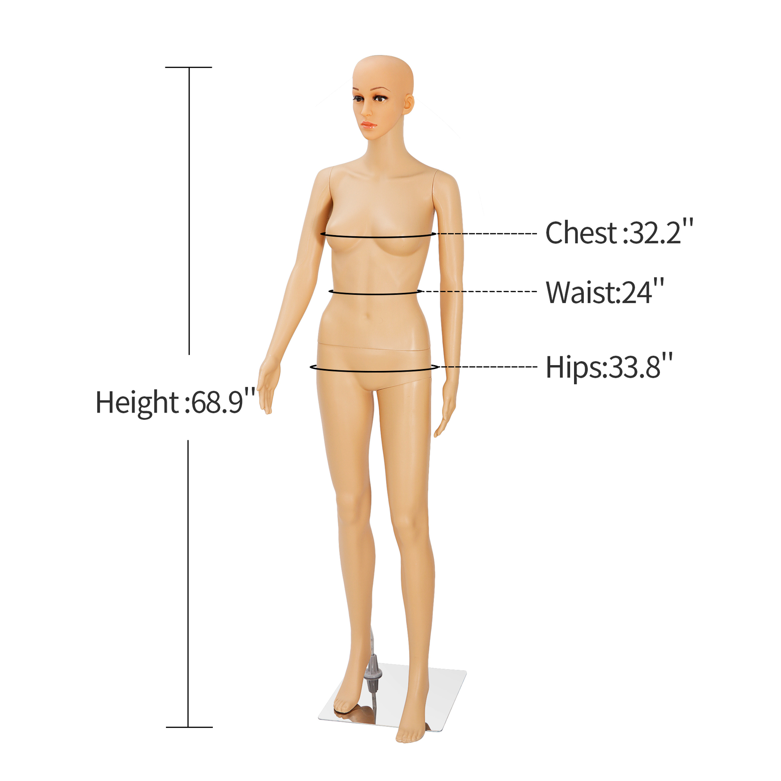 Female Mannequin Full Body PP  - Dress Form Mannequin review and price