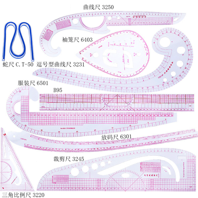 5/6/9pcs Set Tailor Measuring  - Textile Sewing Patterns review and price