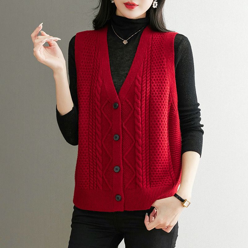 Knitted sweater new autumn ves - Sewing Vest review and price