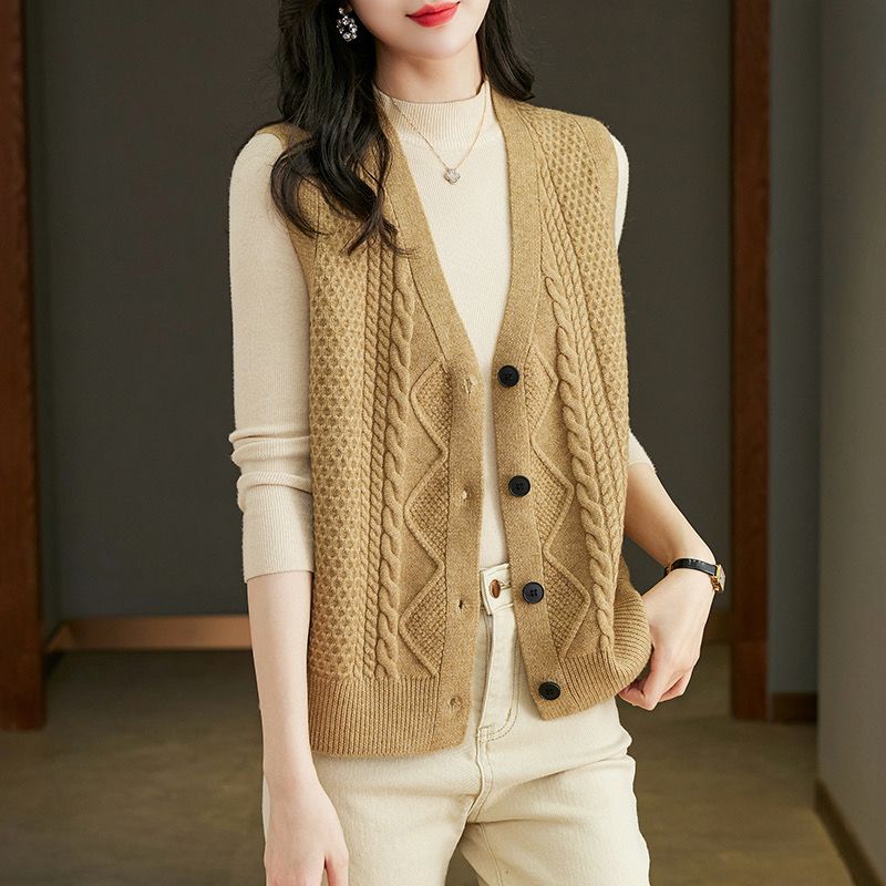 Knitted sweater new autumn ves - Sewing Vest review and price