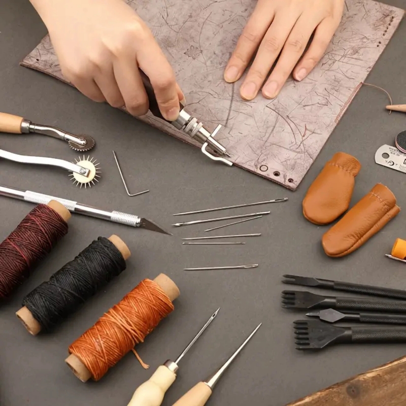 Shoe Leather Sewing Kit with A - Sewing Thread Production review and price
