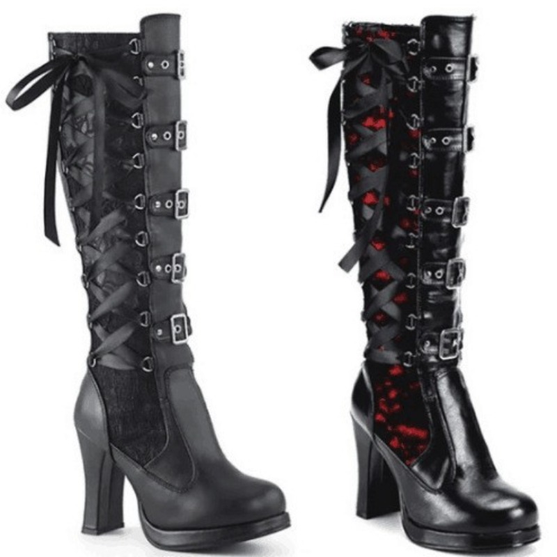 Punk Gothic Style Women's Knee - Sewing Cloth review and price