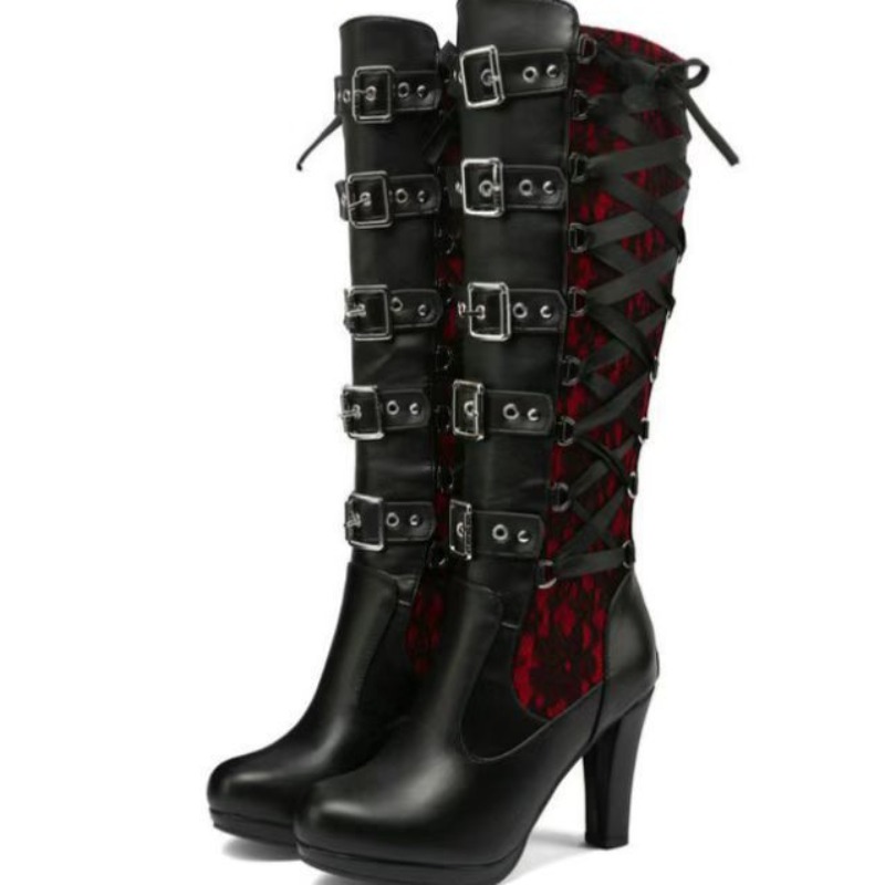 Punk Gothic Style Women's Knee - Sewing Cloth review and price