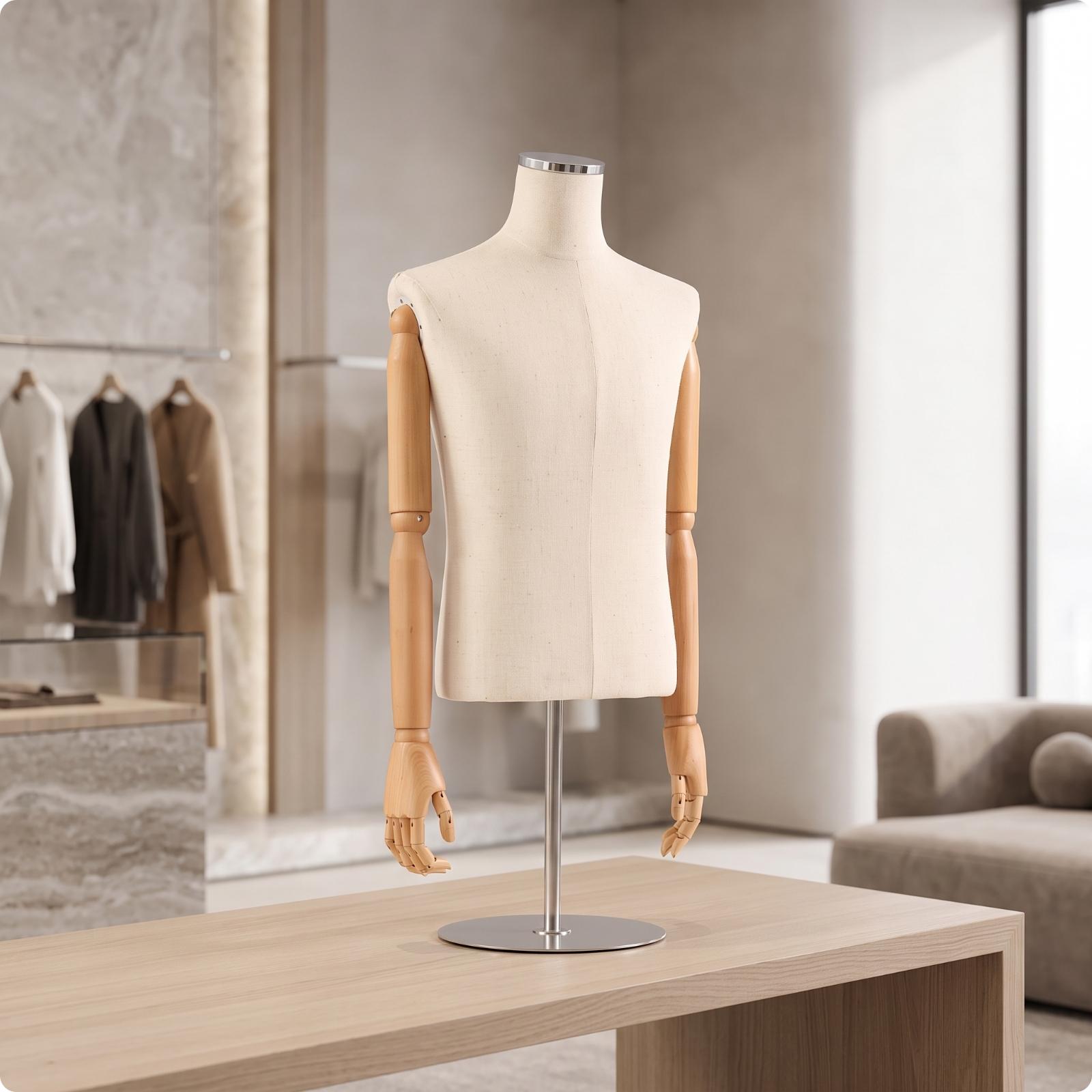 Male Half-Body Mannequin texti - Dress Form Mannequin review and price