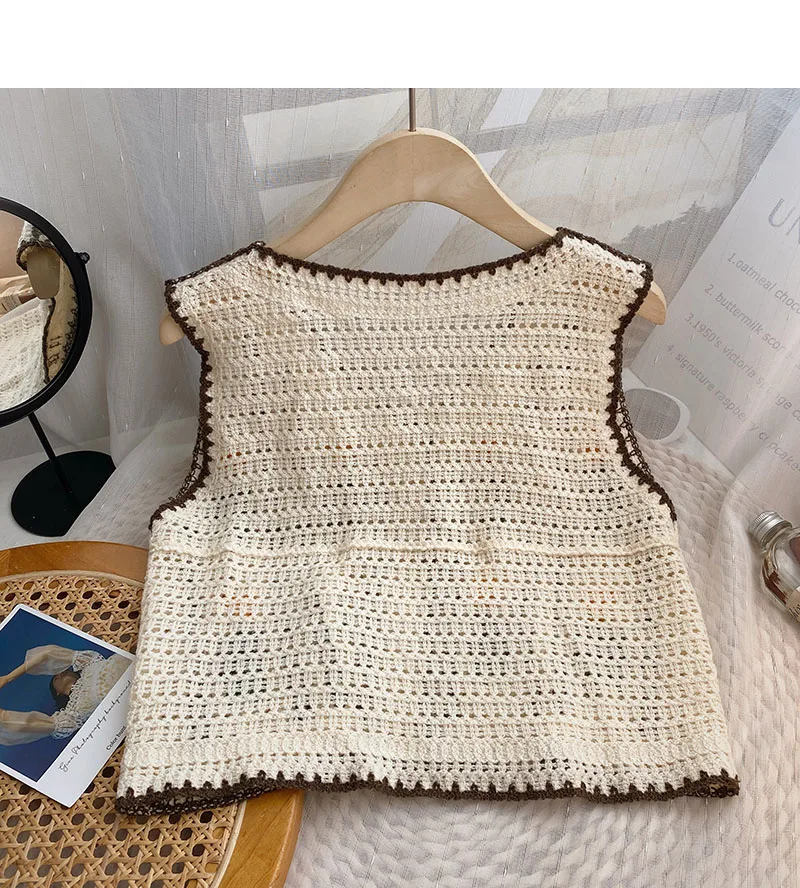 Floral Embroidered Crochet Swe - Sewing Vest review and price
